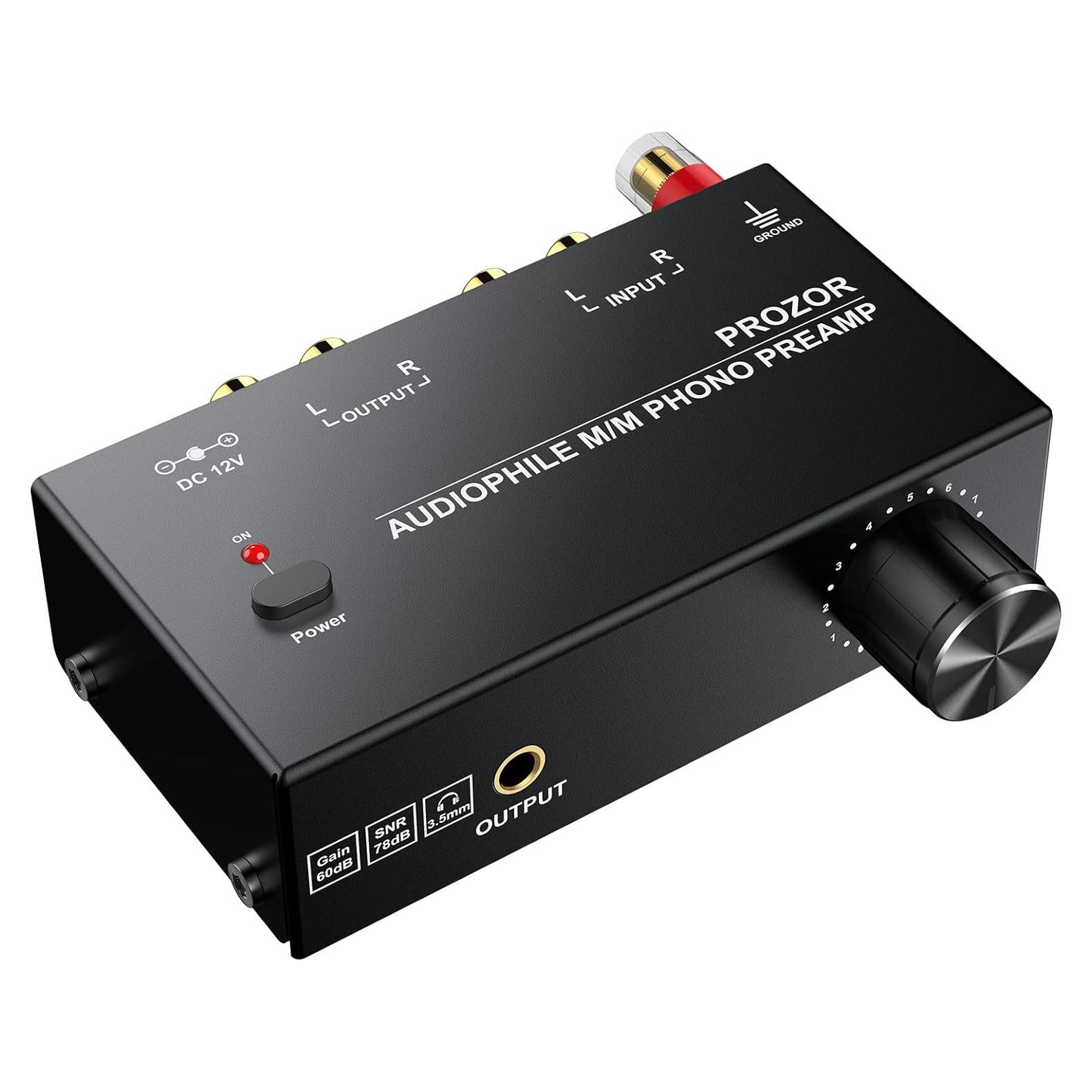 Preamplificador de Phono PROZOR PRR019 con Control de Volumen