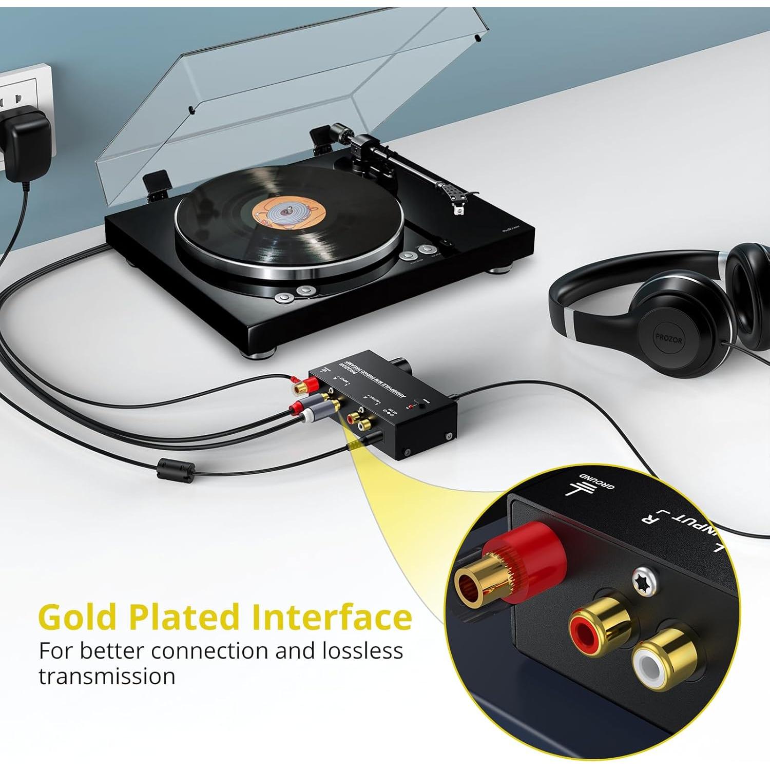 Preamplificador de Phono PROZOR PRR019 con Control de Volumen