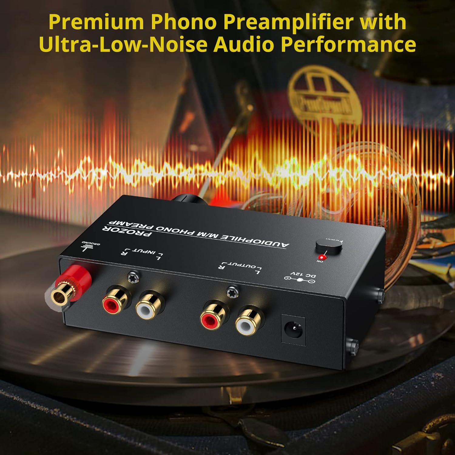 Preamplificador de Phono PROZOR PRR019 con Control de Volumen