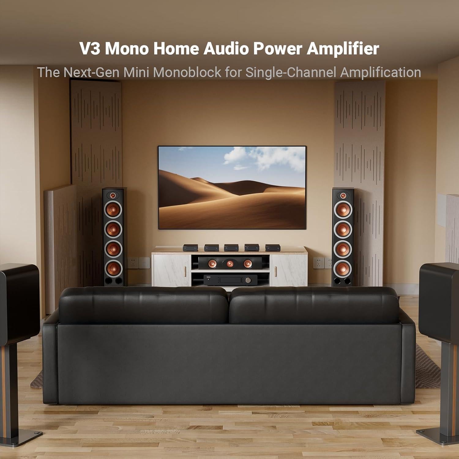 Amplificador Mono V3 Fosi Audio 240W + Fuente 48V 10A