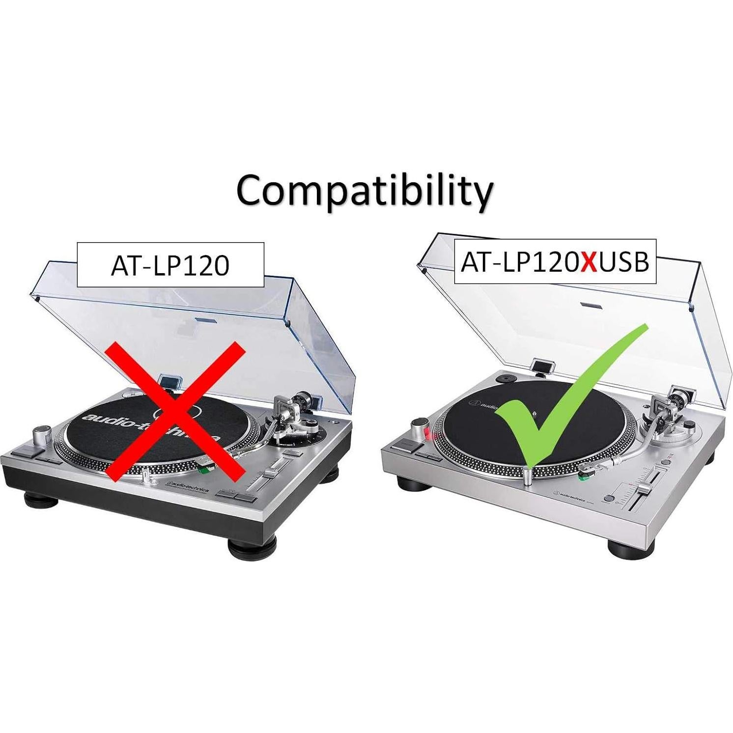 Cubierta de Polvo TEMLOCK para Tocadiscos Audio-Technica AT-LP120XUSB - Negra