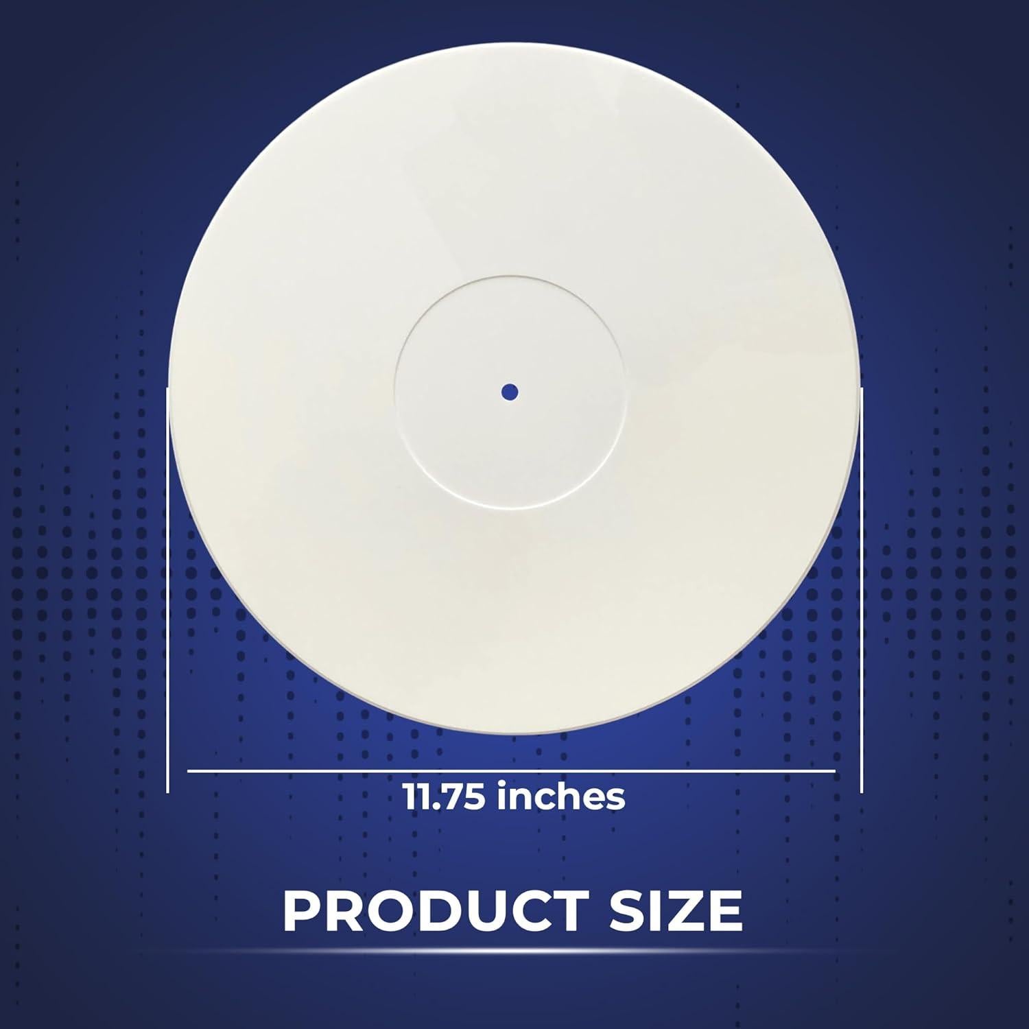 Alfombrilla de Tocadiscos Acrílico BOCO 12" (30.48 cm) Blanca