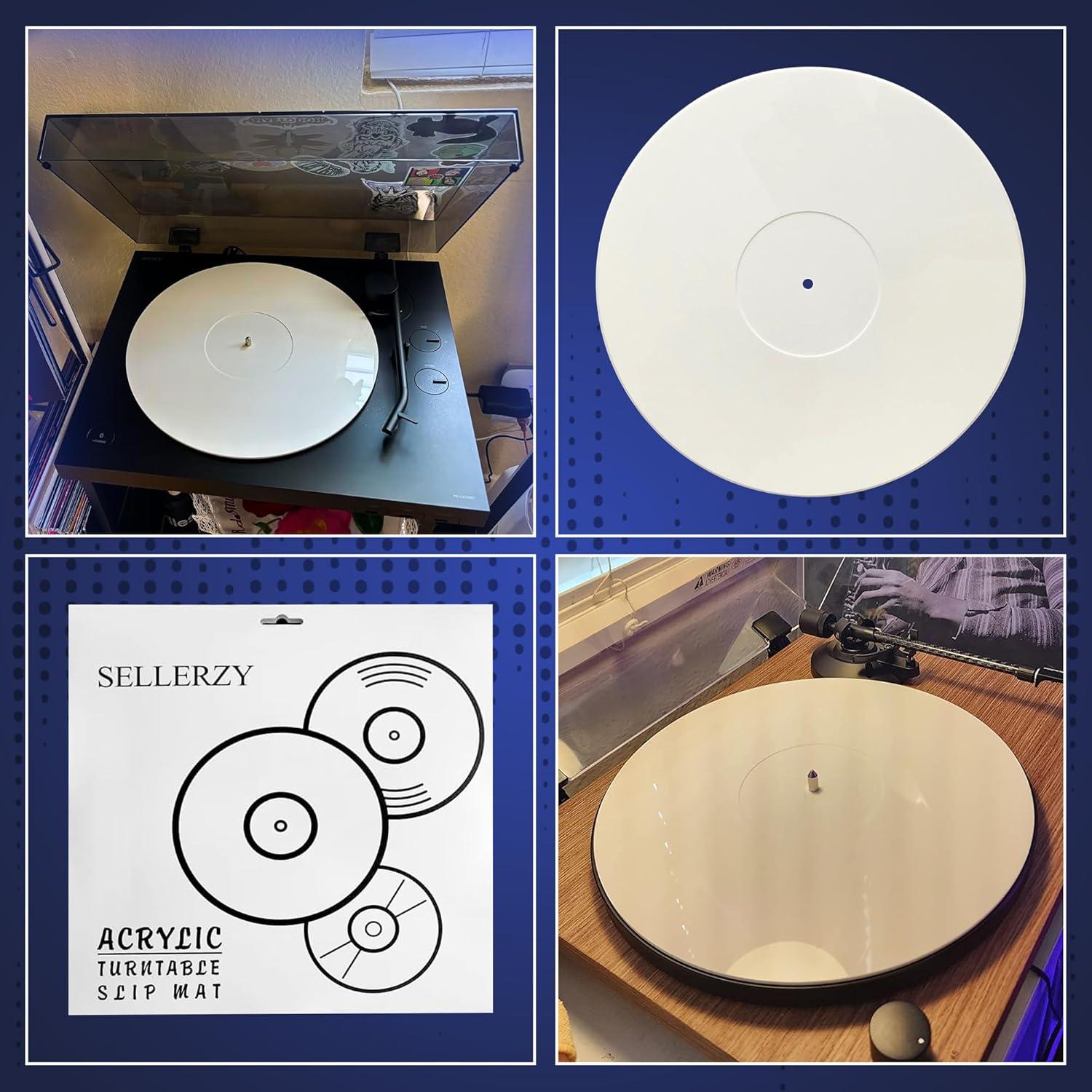 Alfombrilla de Tocadiscos Acrílico BOCO 12" (30.48 cm) Blanca