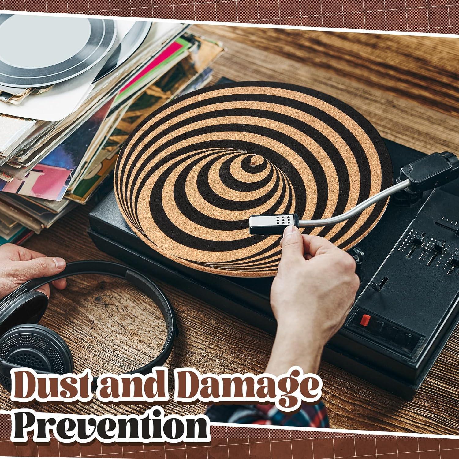 Alfombrilla de Corcho para Tornamesa 30 cm - Diseño Geométrico