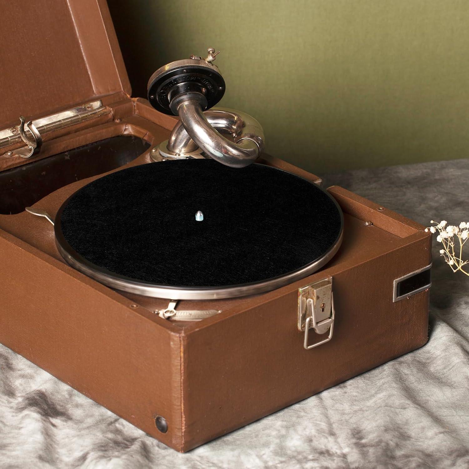 Alfombrilla de fieltro antideslizante para tocadiscos 30x30cm