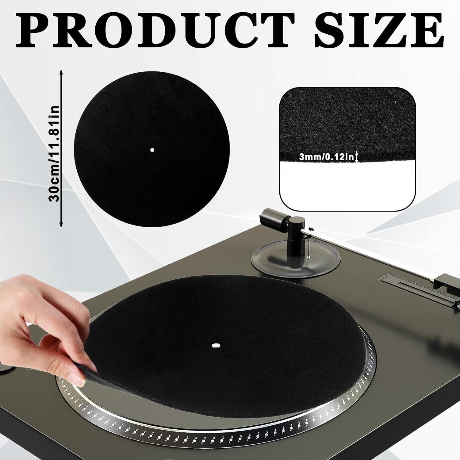 Alfombrilla de fieltro antideslizante para tocadiscos 30x30cm