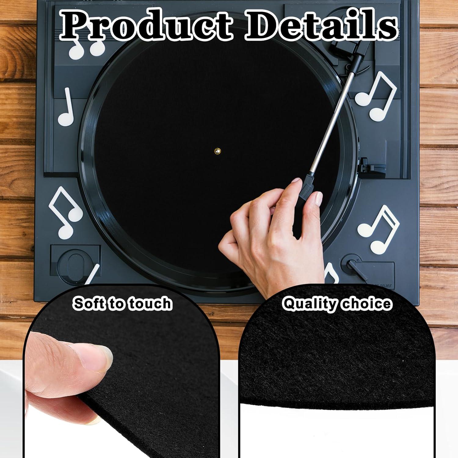 Alfombrilla de fieltro antideslizante para tocadiscos 30x30cm