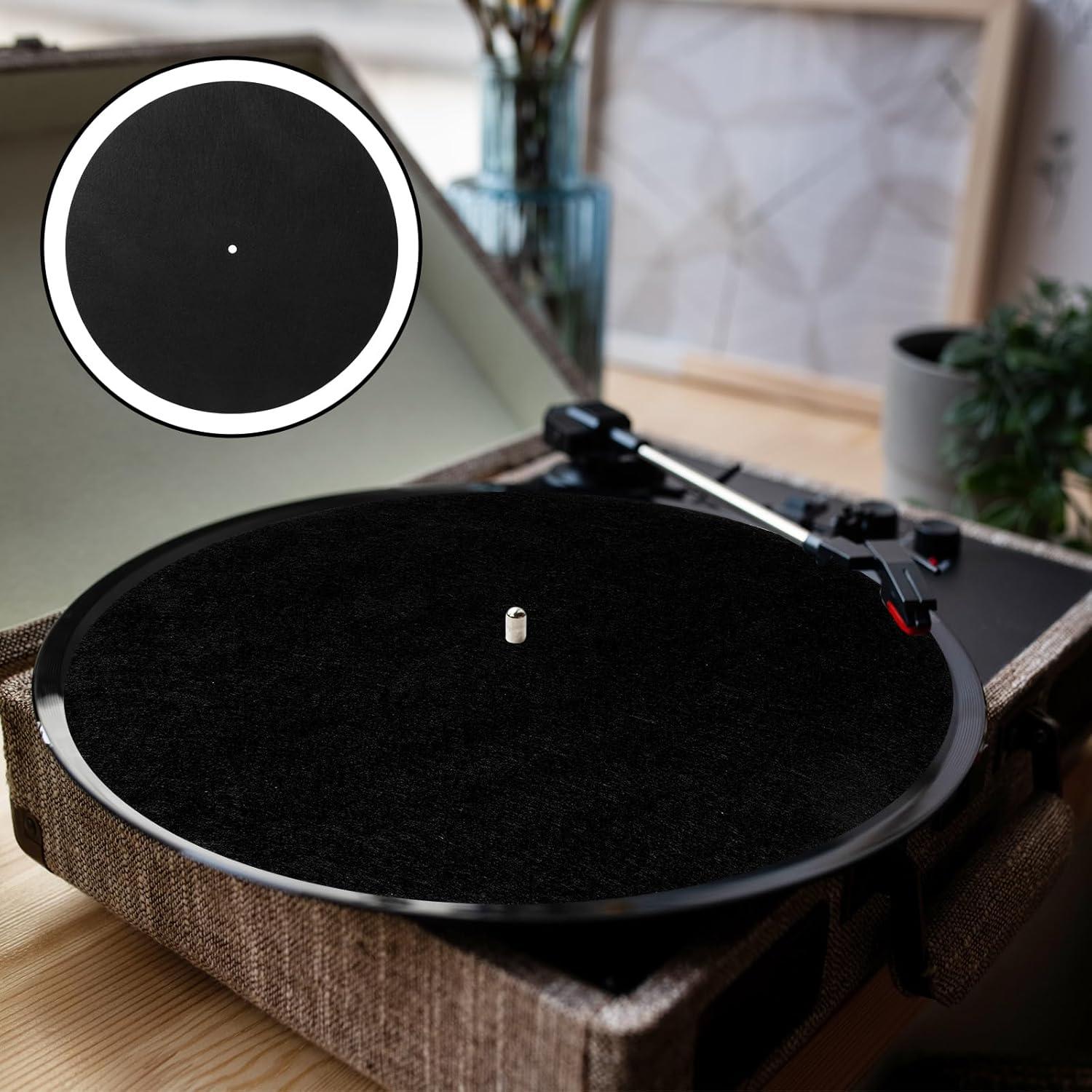 Alfombrilla de fieltro antideslizante para tocadiscos 30x30cm