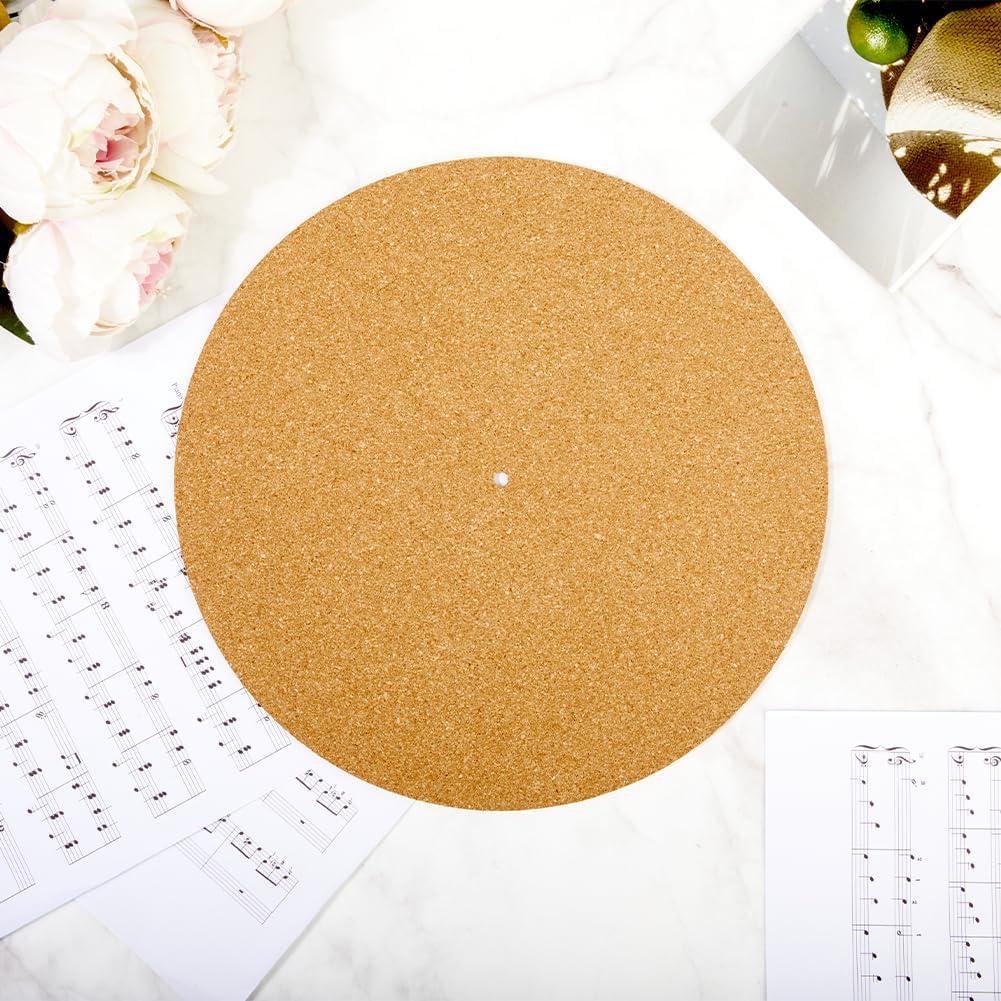 CRASPIRE 3Pcs Alfombrillas de Corcho para Reproductor de Vinilo 29.8cm