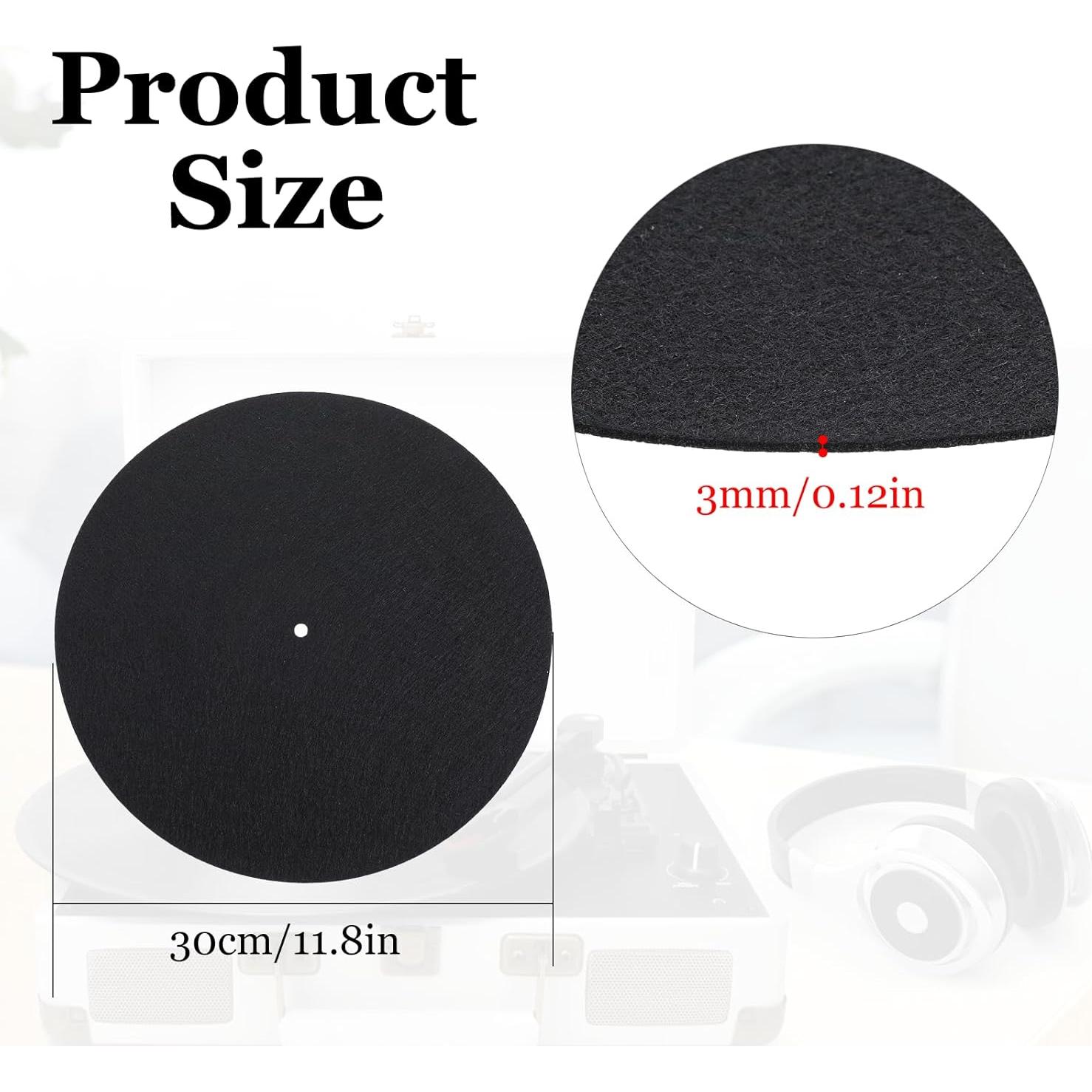Alfombrillas de Fieltro para Turntable TIESOME 30.48 cm - Paquete de 2