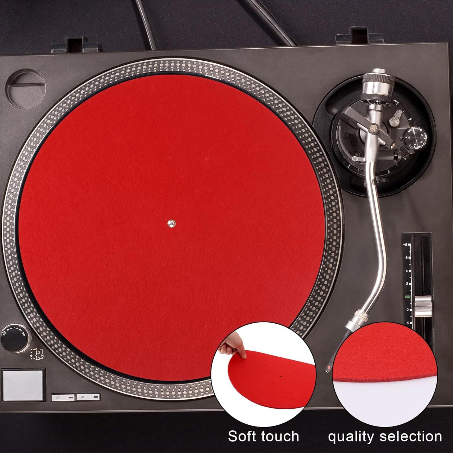 2 Almohadillas para Tocadiscos Fieltro Antideslizante 30x30cm