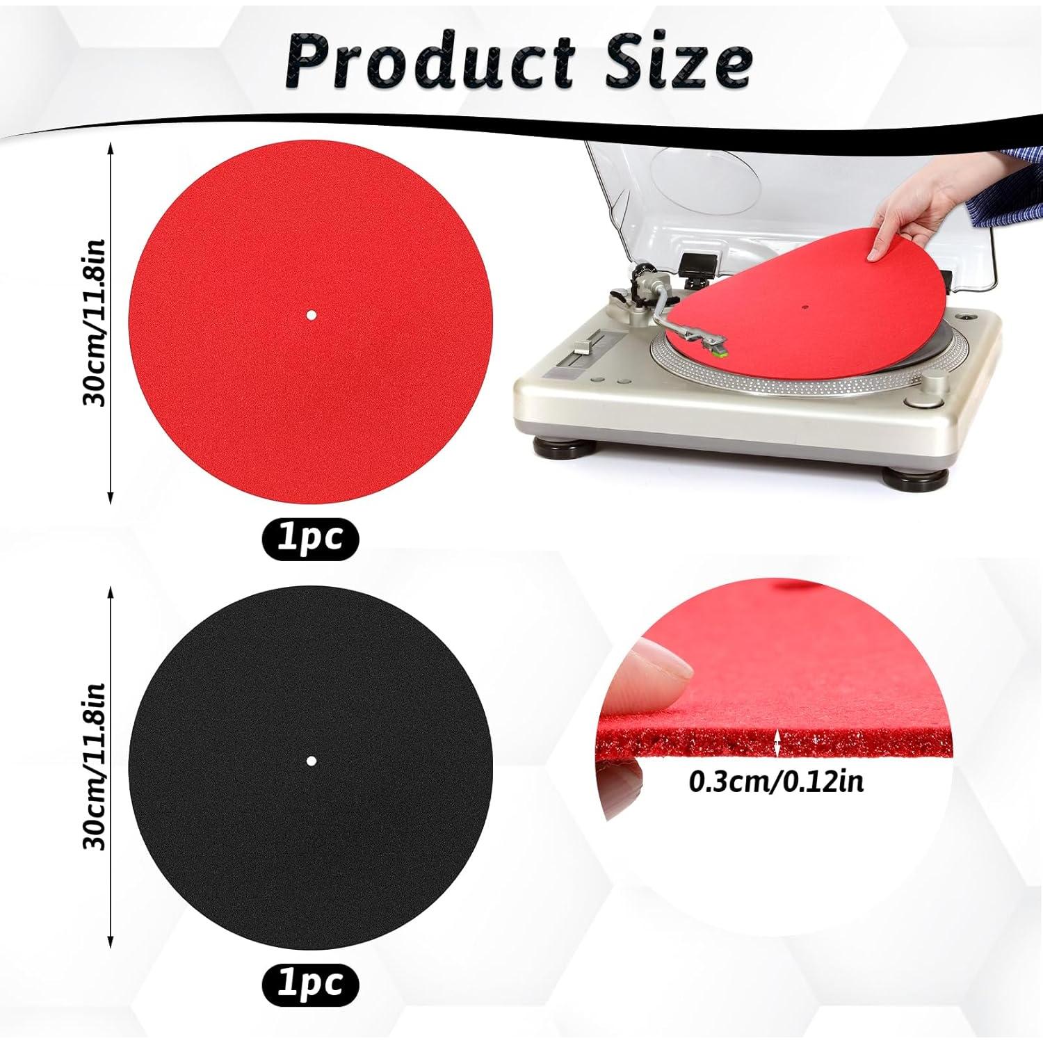 Alfombrillas de Fieltro Antiestáticas Simarro 30cm Negro+Rojo