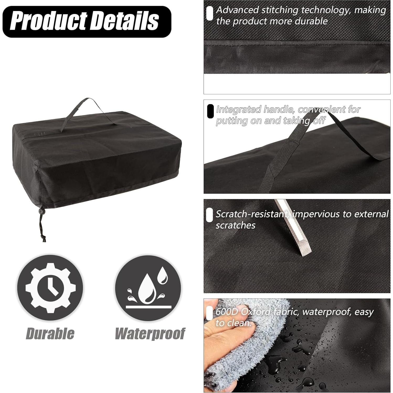 Cubierta de Polvo para Tocadiscos SEJGGKQ 45.72x38.1cm Negra