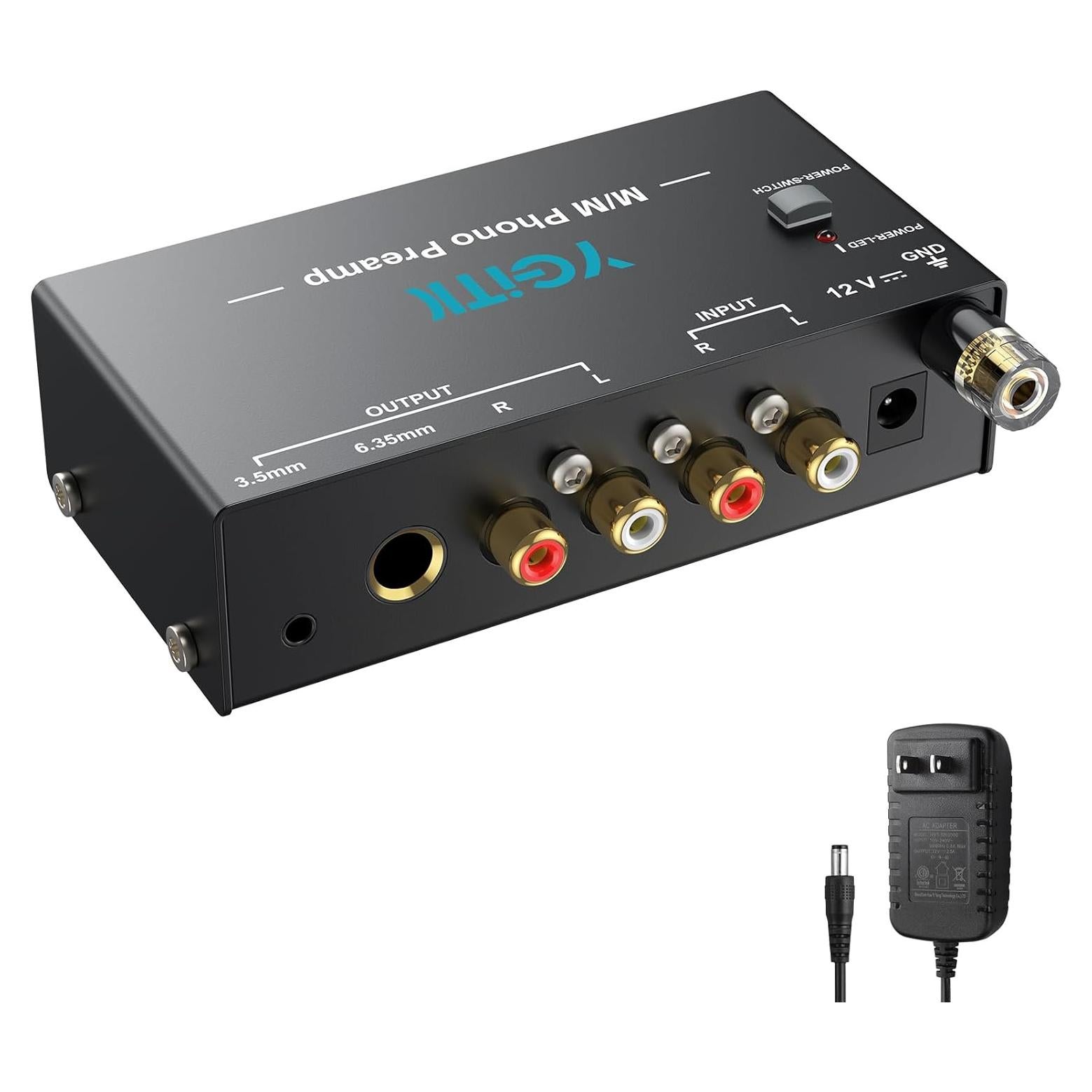 Mini Preamp Phono YGiTK KTY024eu RCA 6.35mm Bajo Ruido