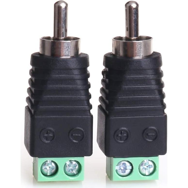Adaptador RCA Macho a Terminal de Tornillo MOBOREST 2 Unidades
