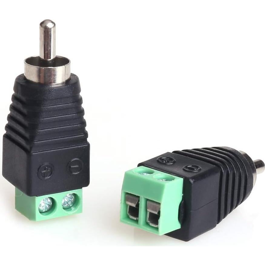 Adaptador RCA Macho a Terminal de Tornillo MOBOREST 2 Unidades