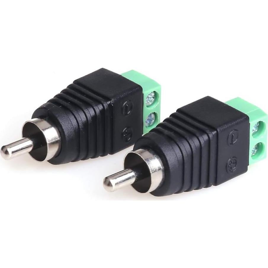 Adaptador RCA Macho a Terminal de Tornillo MOBOREST 2 Unidades