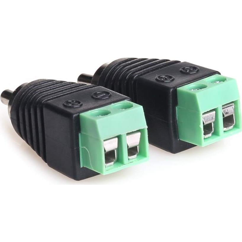 Adaptador RCA Macho a Terminal de Tornillo MOBOREST 2 Unidades