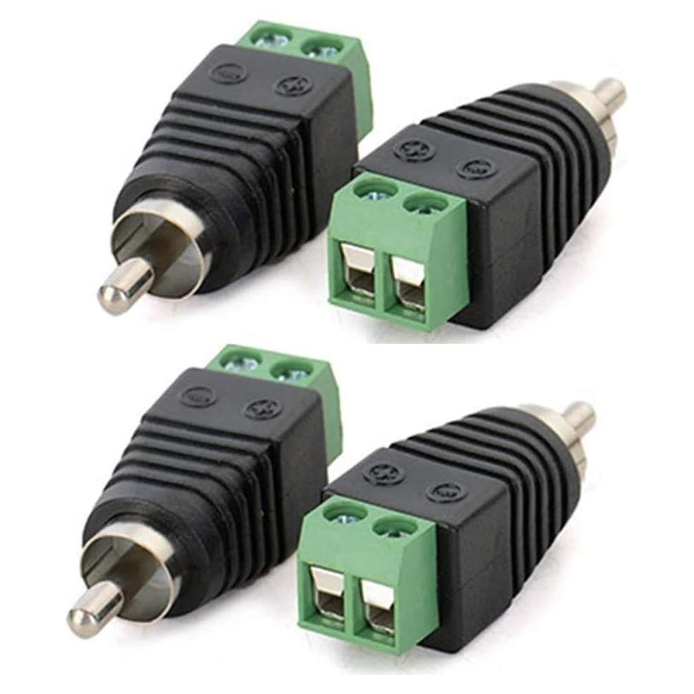 Conector RCA macho a terminal de tornillo AV AILTECK 4-pack