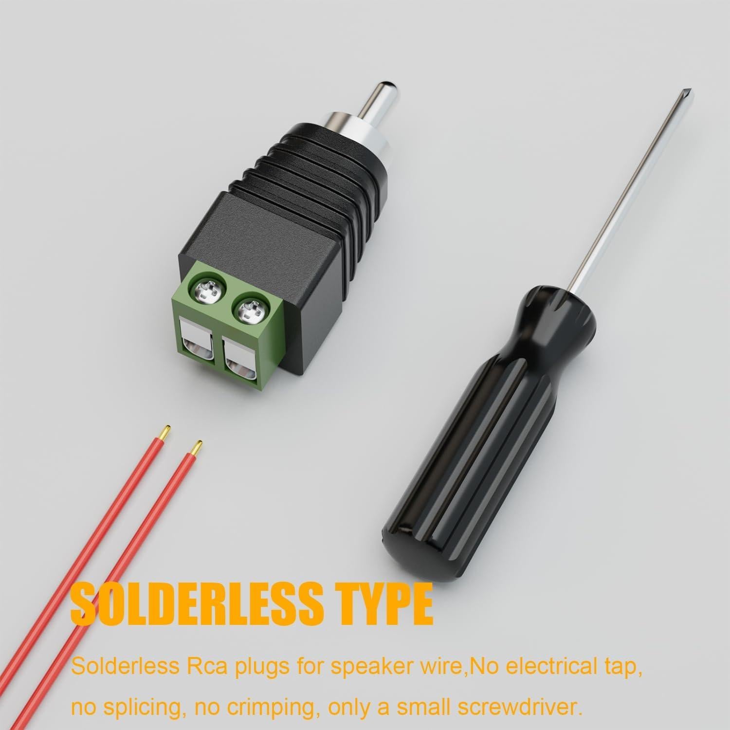 Adaptador RCA a Altavoz PANPEO - Conector Audio/Video 12 Pzas