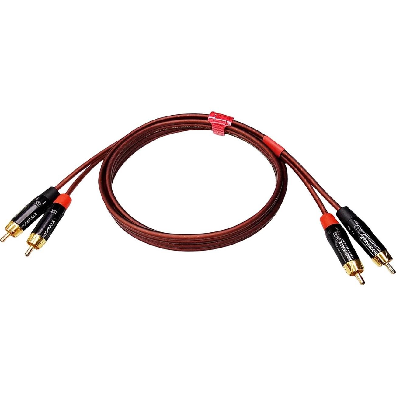 Paquete de 2 Cables RCA de Audio KOOKFJLLZ 1.52m para Tornamesa