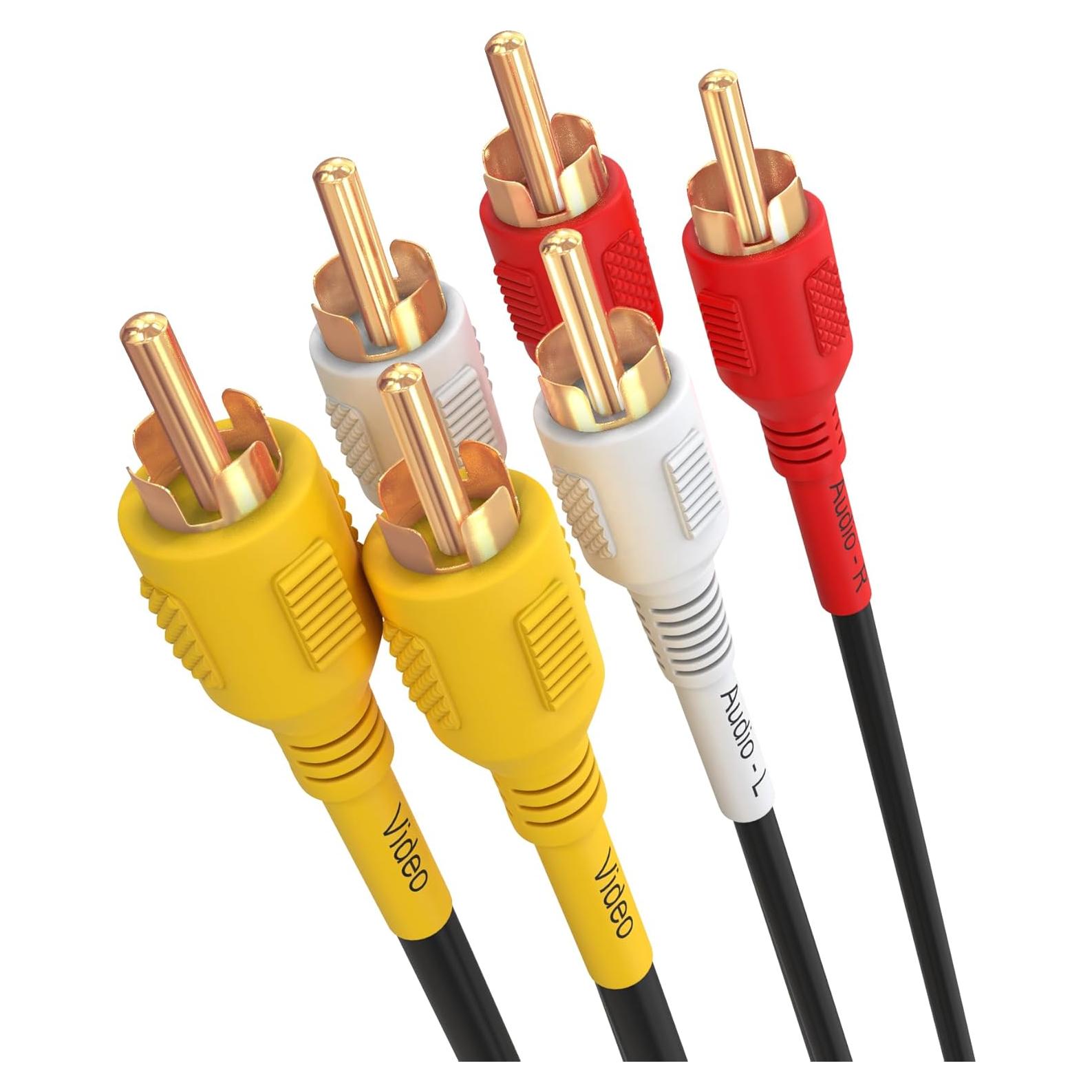 Cable RCA 3 RCA Macho a Macho 7.62 Metros Cmple Audio Video