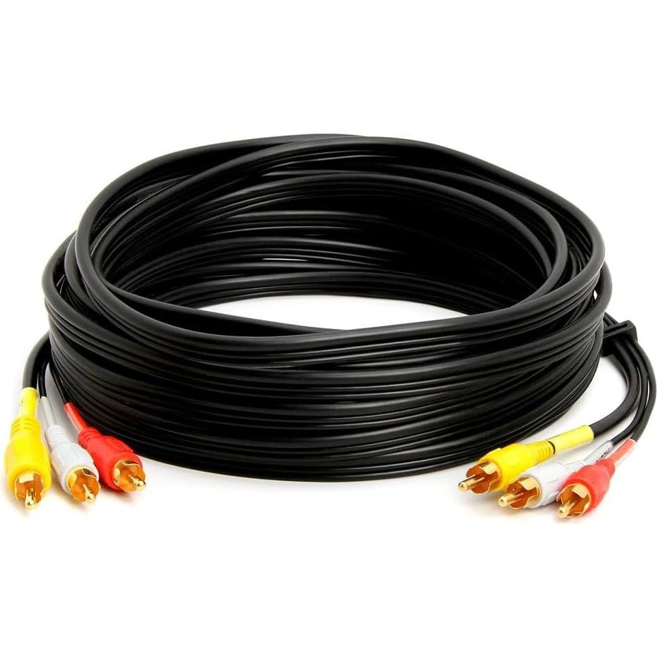 Cable RCA 3 RCA Macho a Macho 7.62 Metros Cmple Audio Video