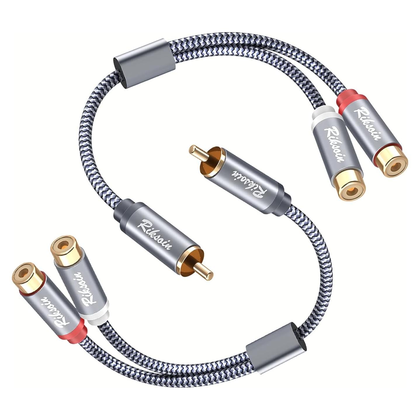 Cable Divisor RCA RIKSOIN 1 Macho 2 Hembras 28 cm Audio