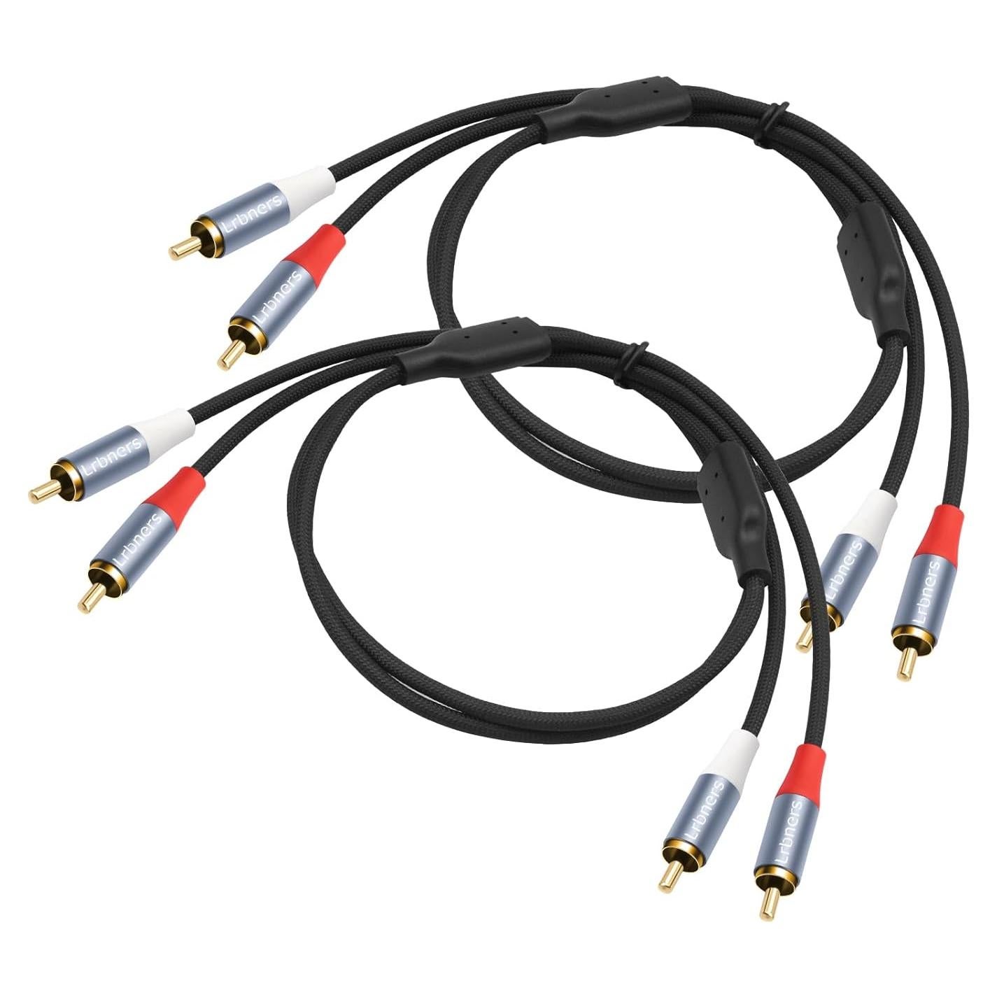 Cable RCA 2 Macho a 2 Macho Lrbners 2.01m Doble Blindaje