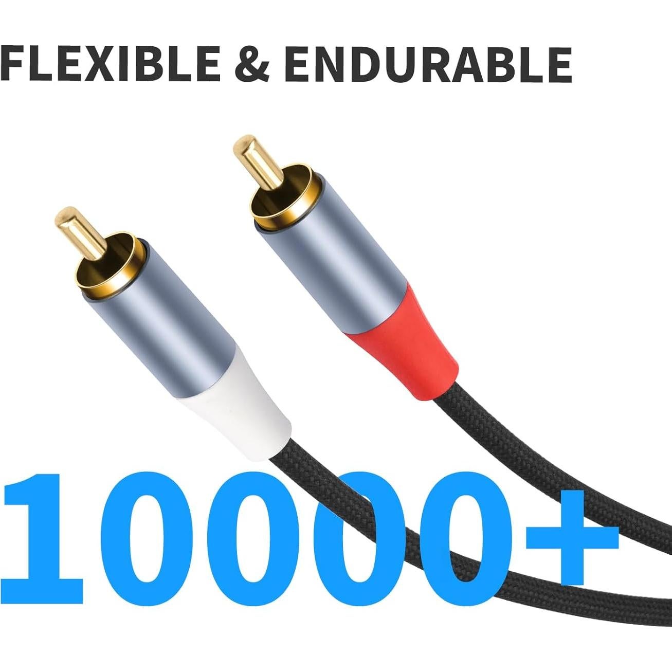 Cable RCA 2 Macho a 2 Macho Lrbners 2.01m Doble Blindaje