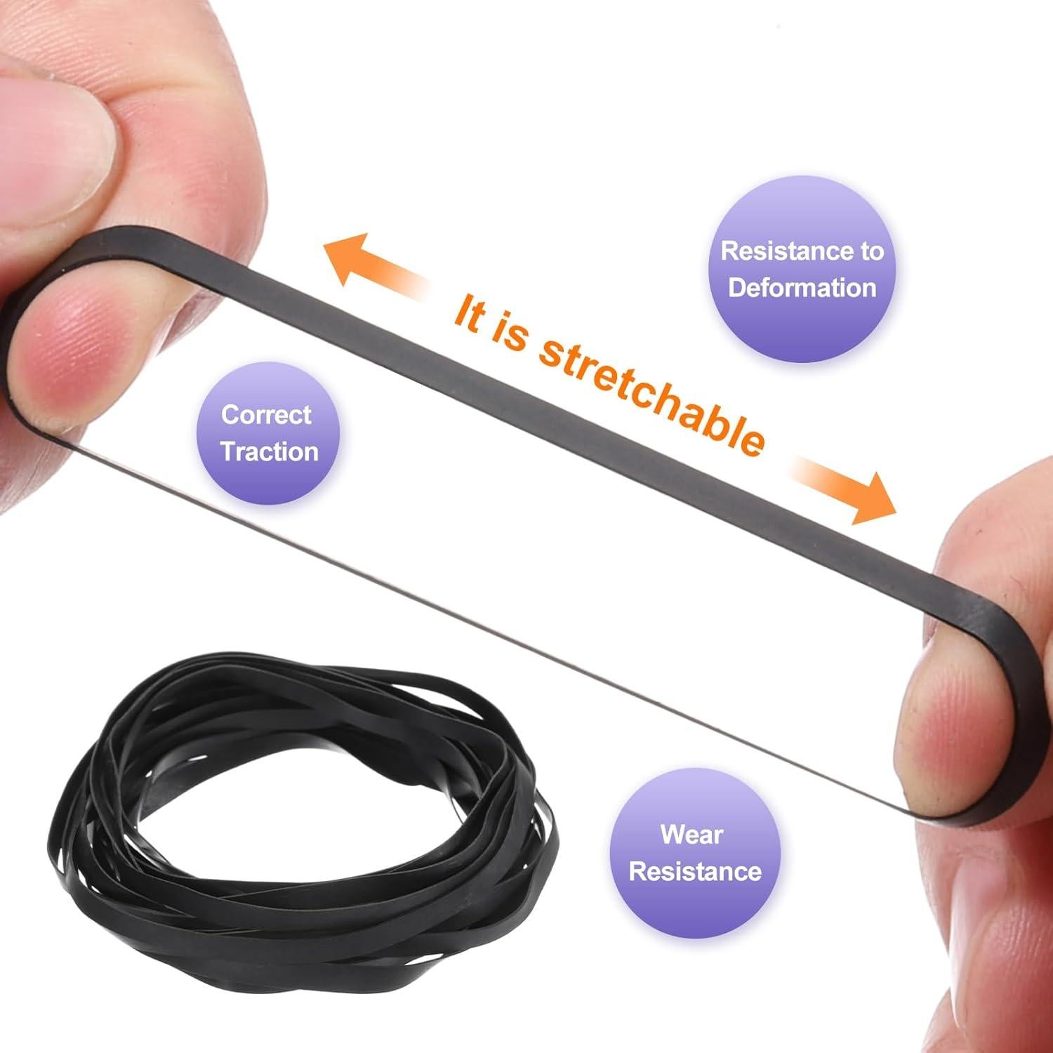 20 Pcs Correas de Reemplazo para Plato Giratorio uxcell 110-145mm