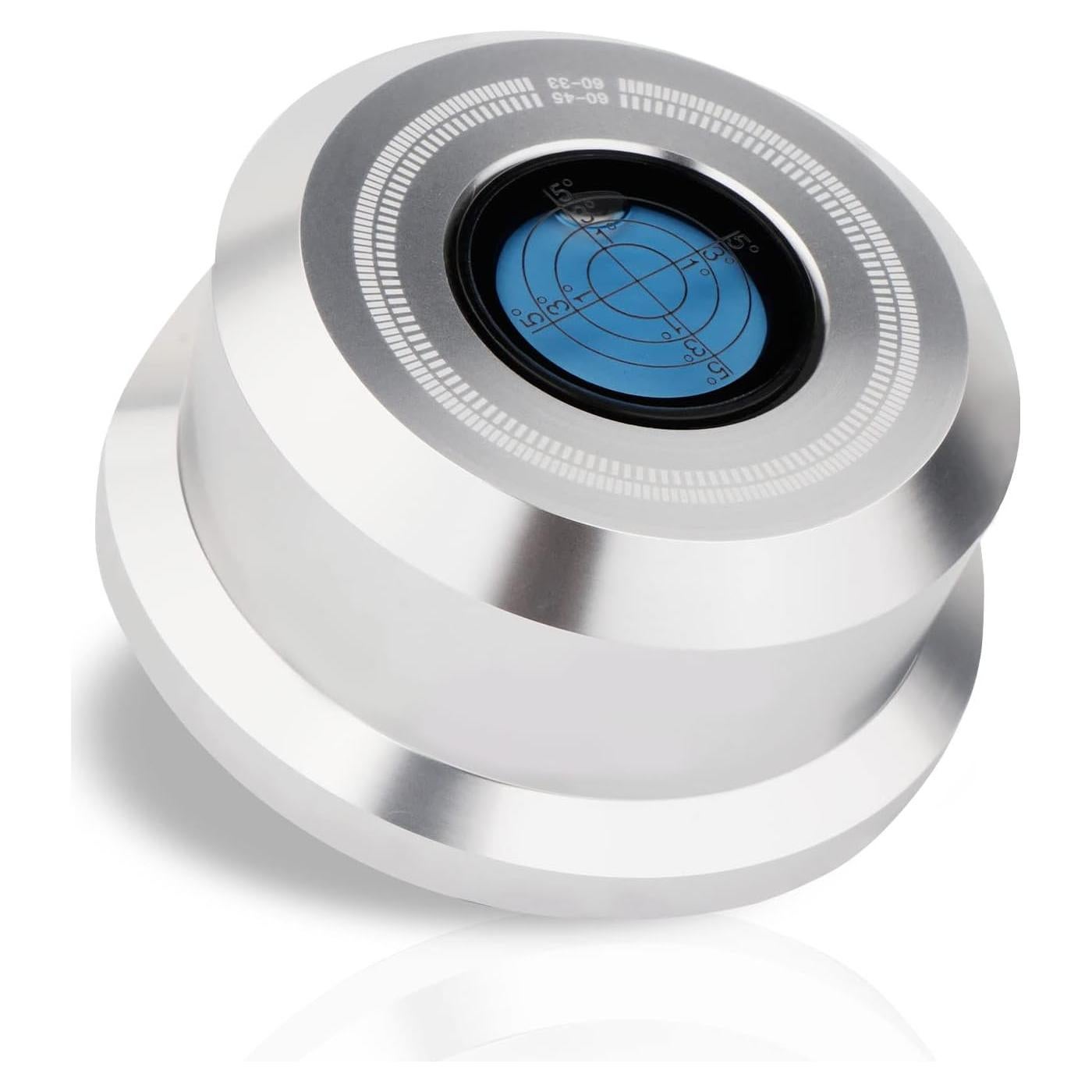 Estabilizador de Discos Monosaudio 320g con Nivel de Burbuja Plata