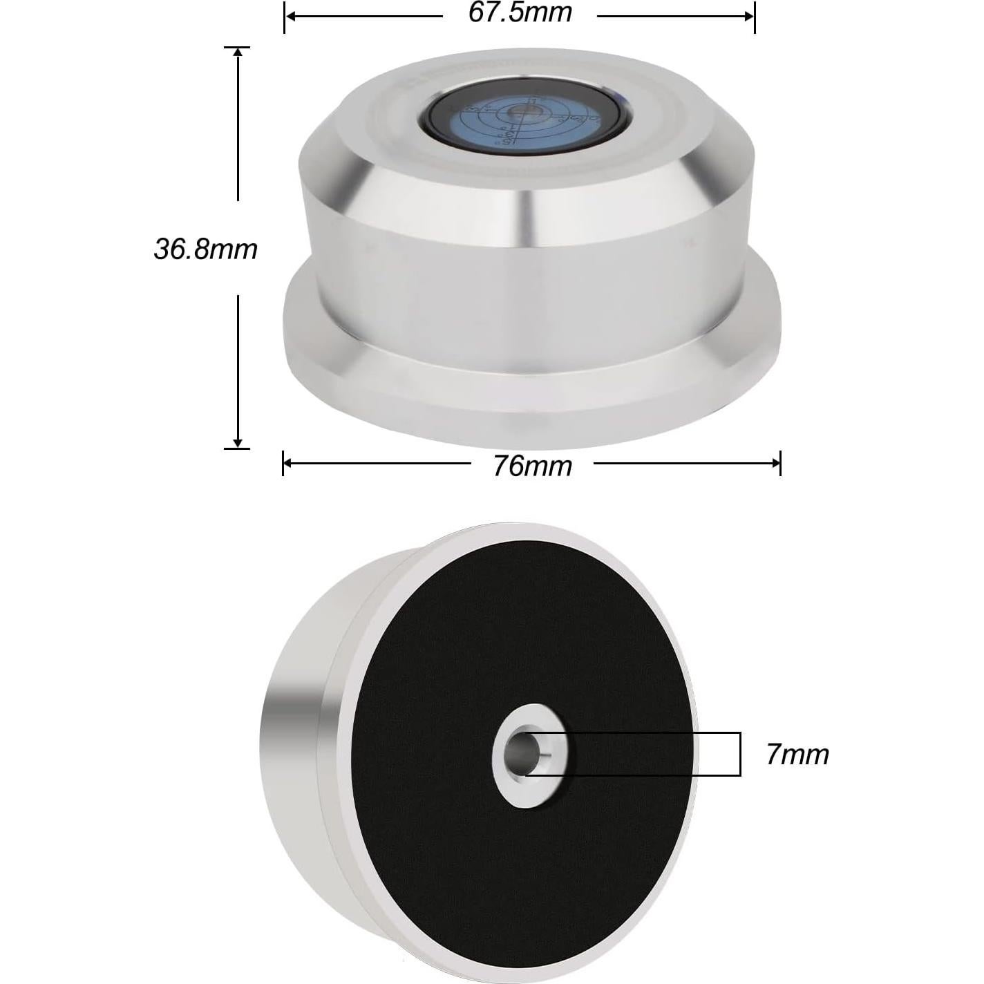 Estabilizador de Discos Monosaudio 320g con Nivel de Burbuja Plata