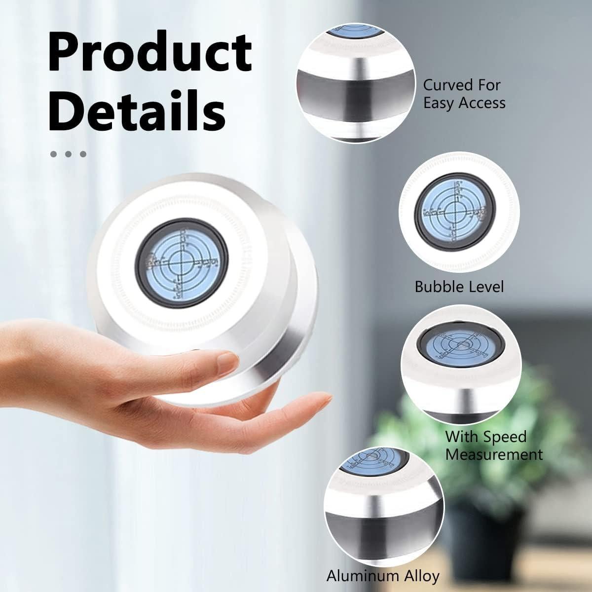 Estabilizador de Discos Monosaudio 320g con Nivel de Burbuja Plata