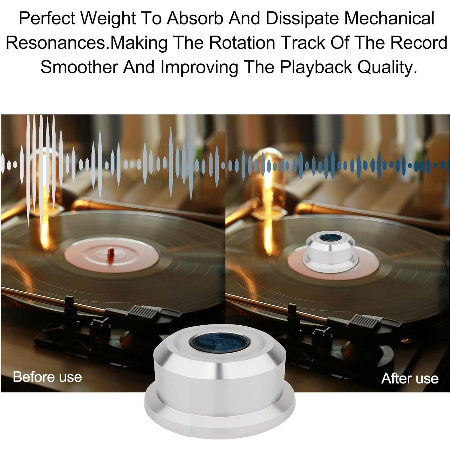 Estabilizador de Discos Monosaudio 320g con Nivel de Burbuja Plata