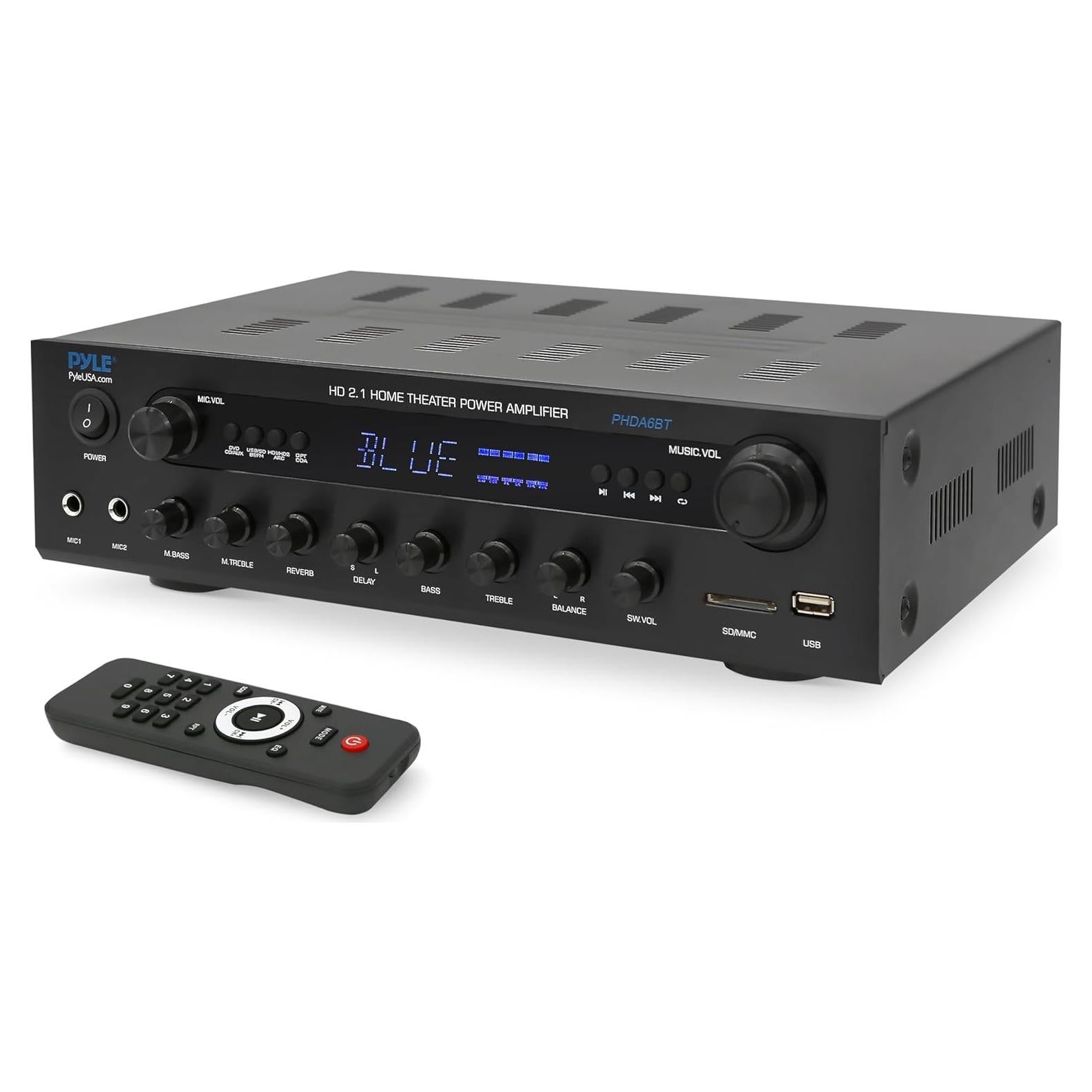 Amplificador Estéreo Pyle PHDA6BT 400W con Bluetooth y FM