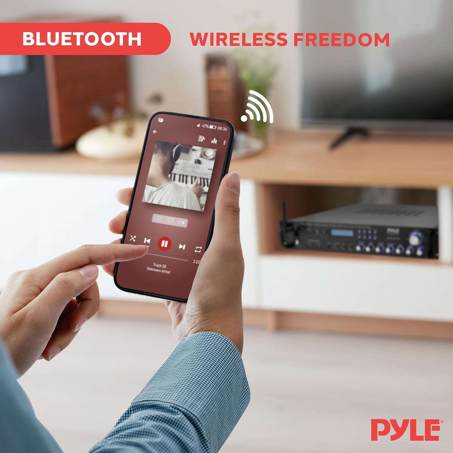 Receptor Preamplificador Bluetooth Pyle P2001BT 2000W Multicanal