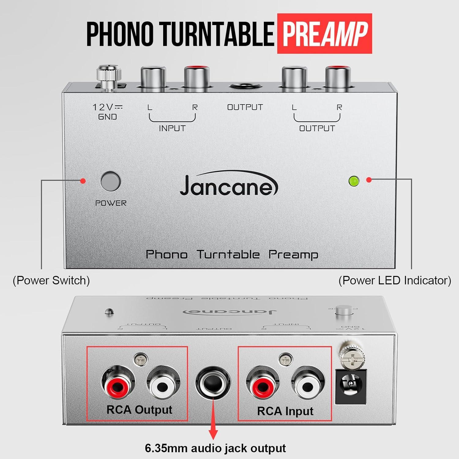 Preamplificador de Phono Jancane AU224 RCA 340g