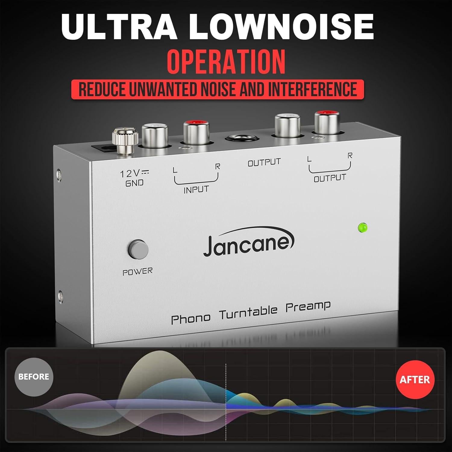 Preamplificador de Phono Jancane AU224 RCA 340g