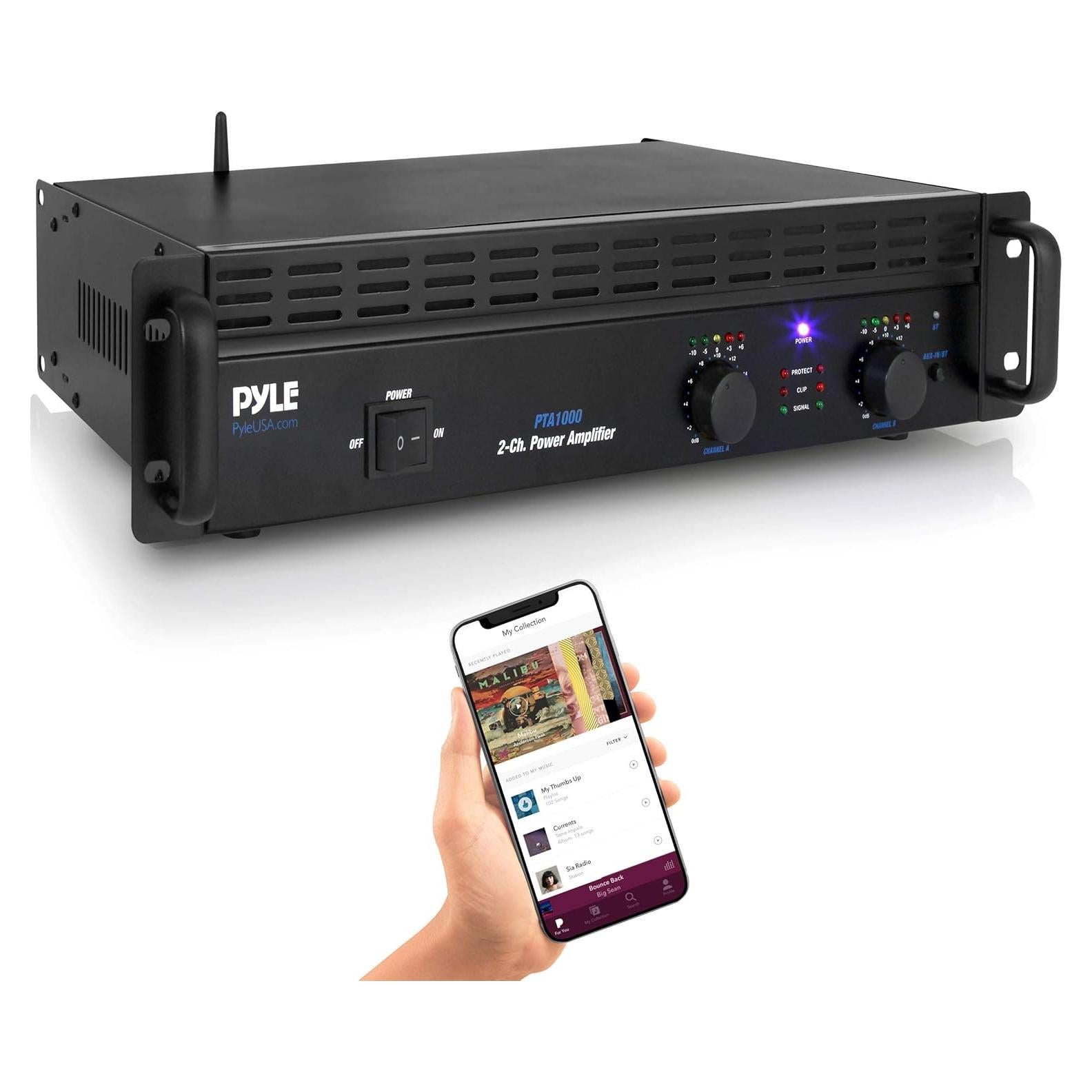 Amplificador de Potencia Bluetooth Pyle PTA1000 1000W 2 Canales