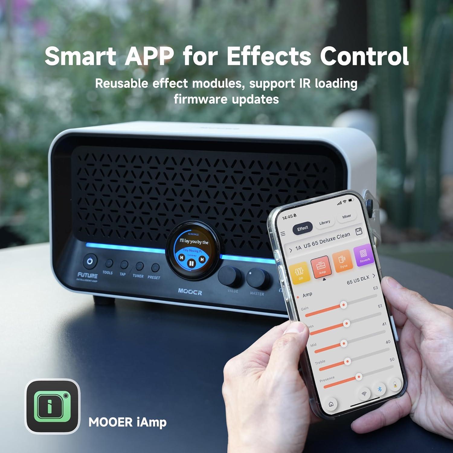 Amplificador de Guitarra MOOER F15i 15W Bluetooth Batería 6h