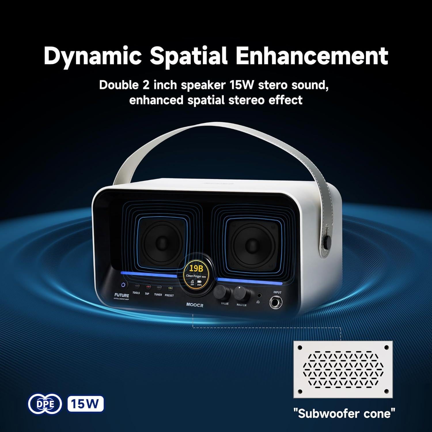 Amplificador de Guitarra MOOER F15i 15W Bluetooth Batería 6h