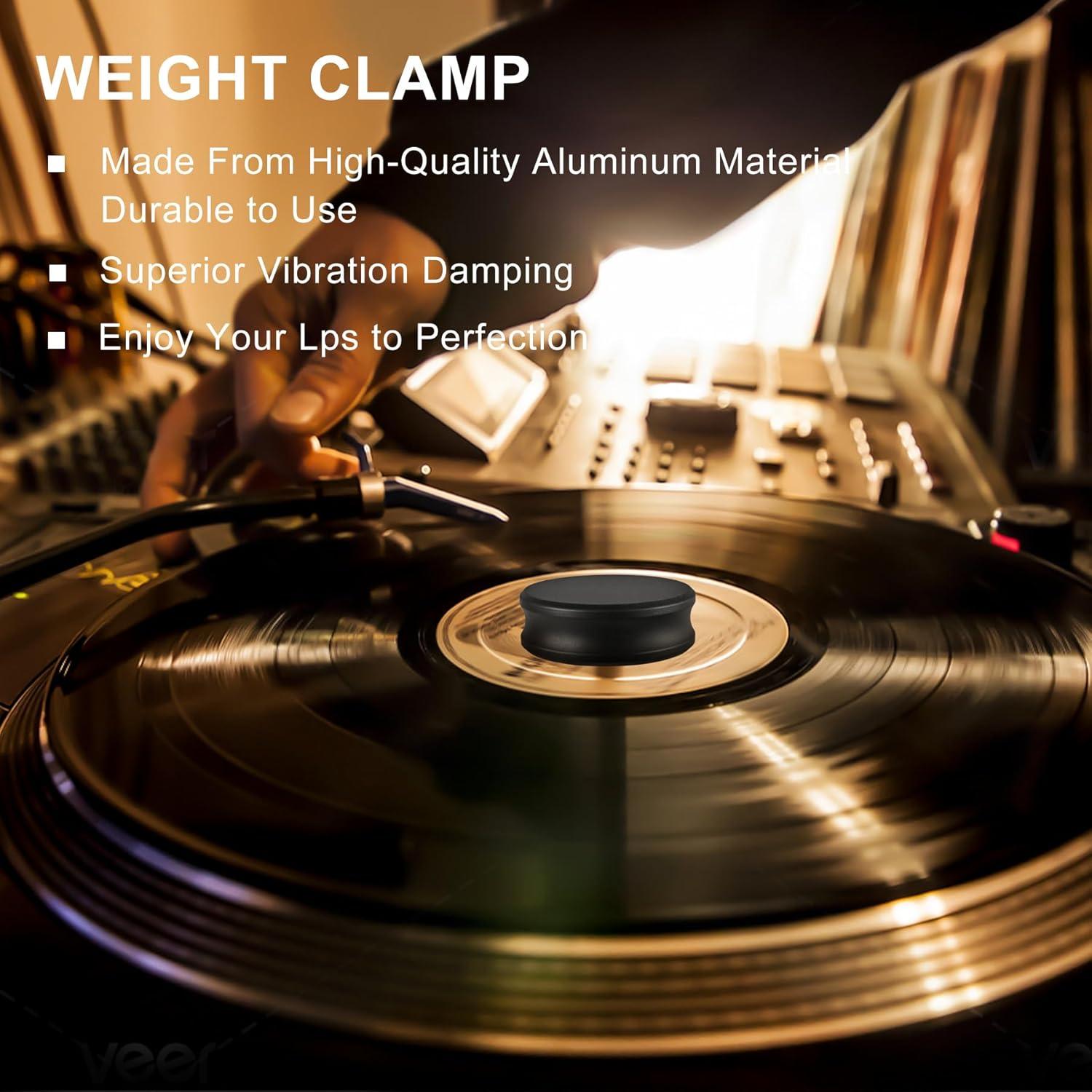 Estabilizador de Peso para Discos Aivwis - Sonido Superior Vinilo Negro