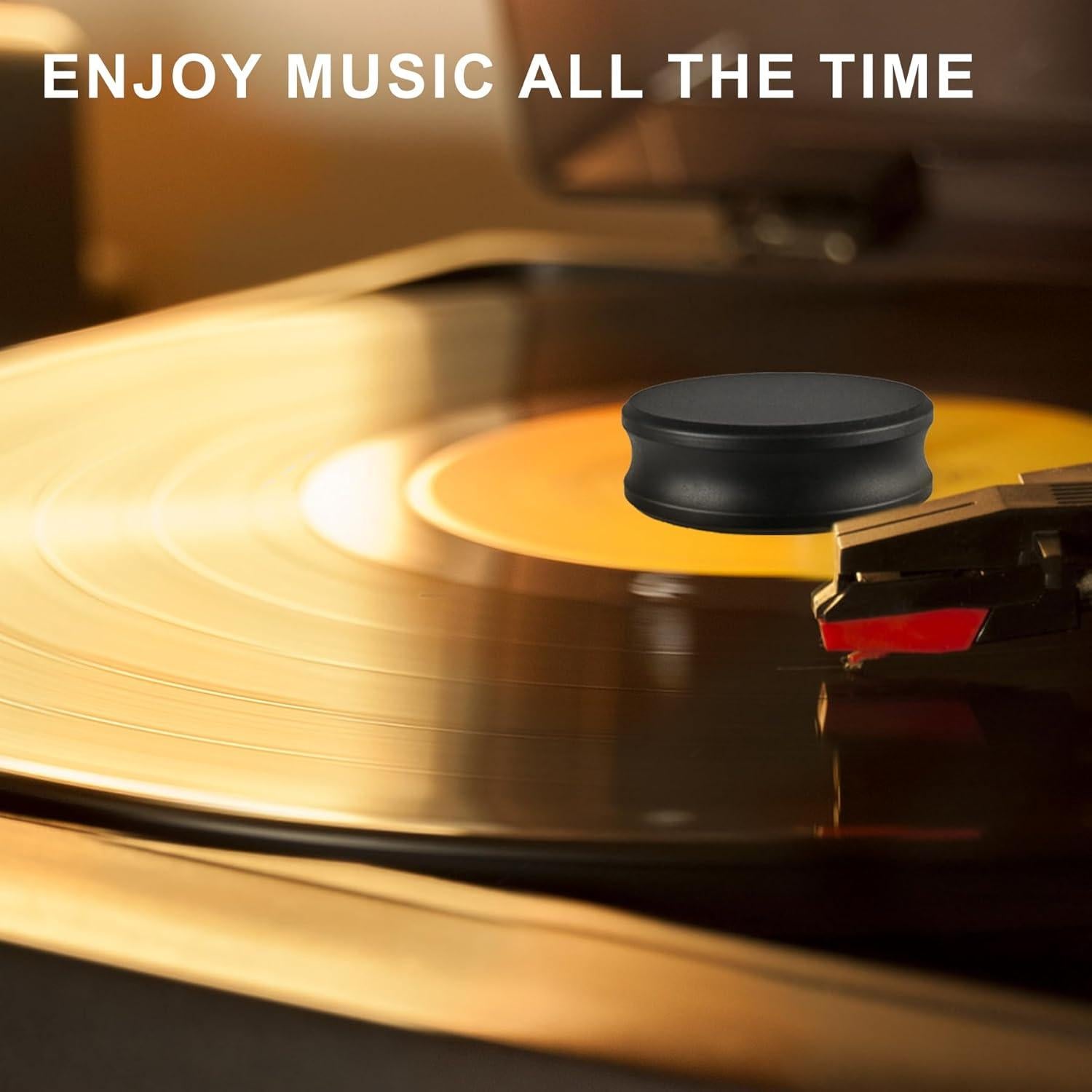 Estabilizador de Peso para Discos Aivwis - Sonido Superior Vinilo Negro