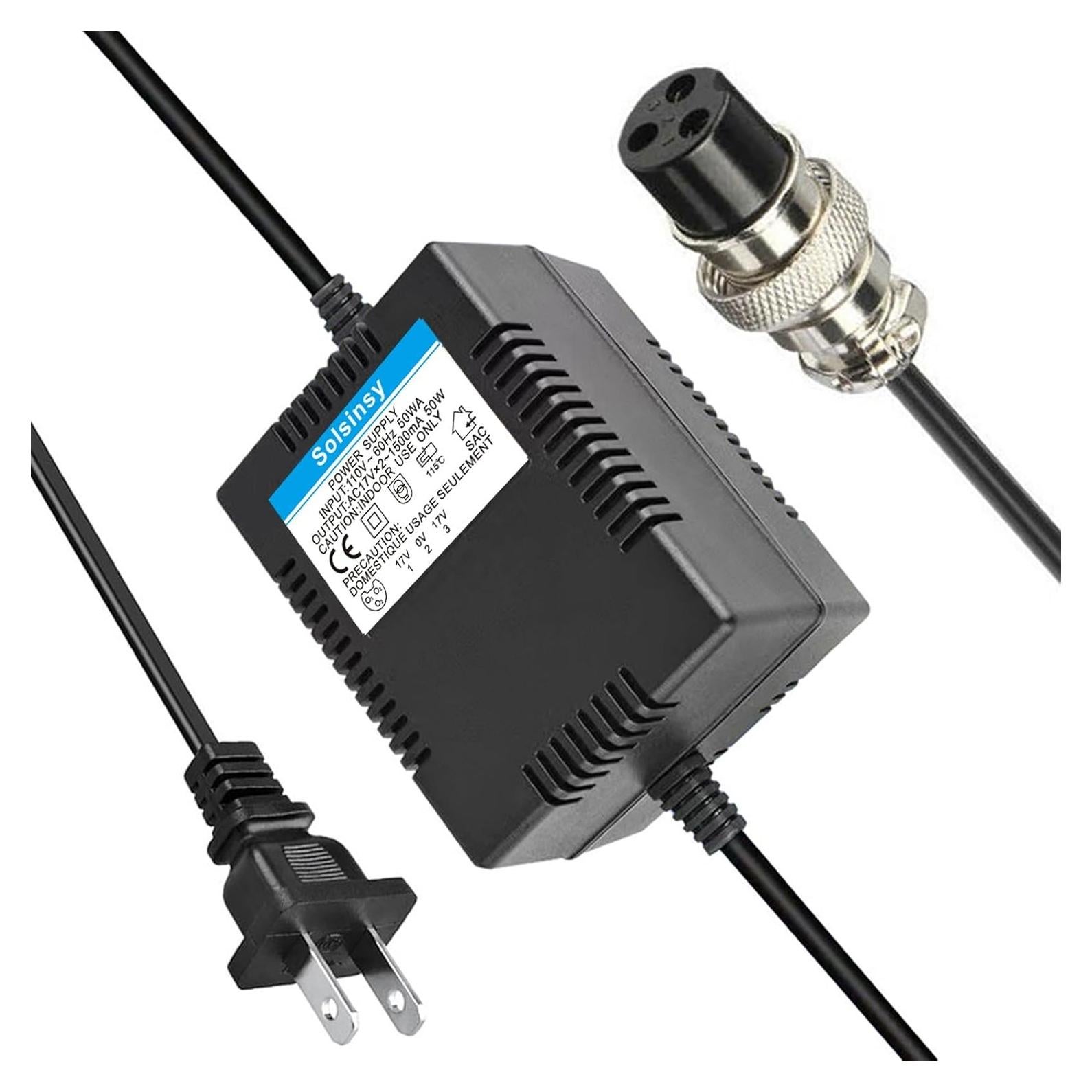 Adaptador de Corriente AC17VX2 1500mA para Yamaha y Alesis