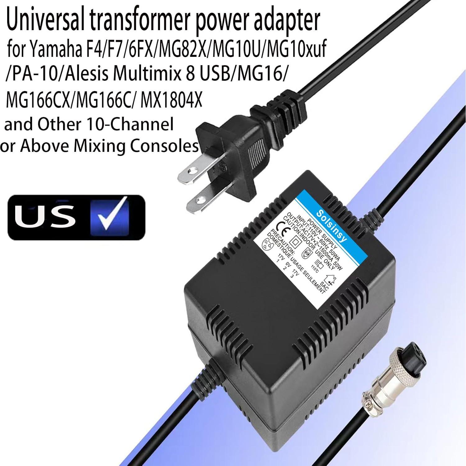 Adaptador de Corriente AC17VX2 1500mA para Yamaha y Alesis