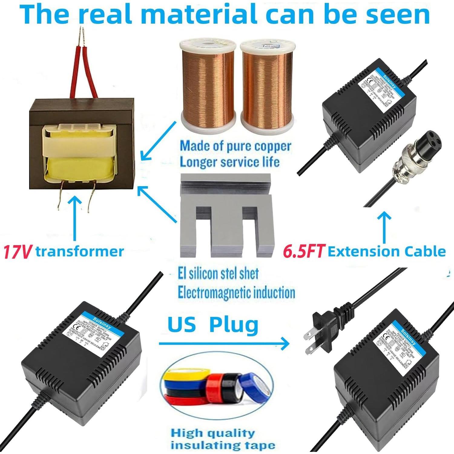 Adaptador de Corriente AC17VX2 1500mA para Yamaha y Alesis