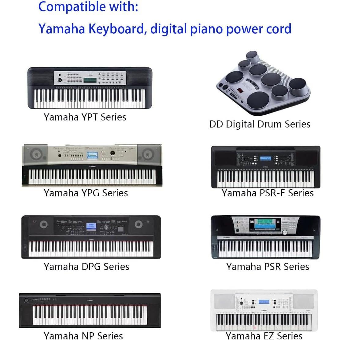 Adaptador de CA 12V Goffeu para Teclados Yamaha 1m 2A