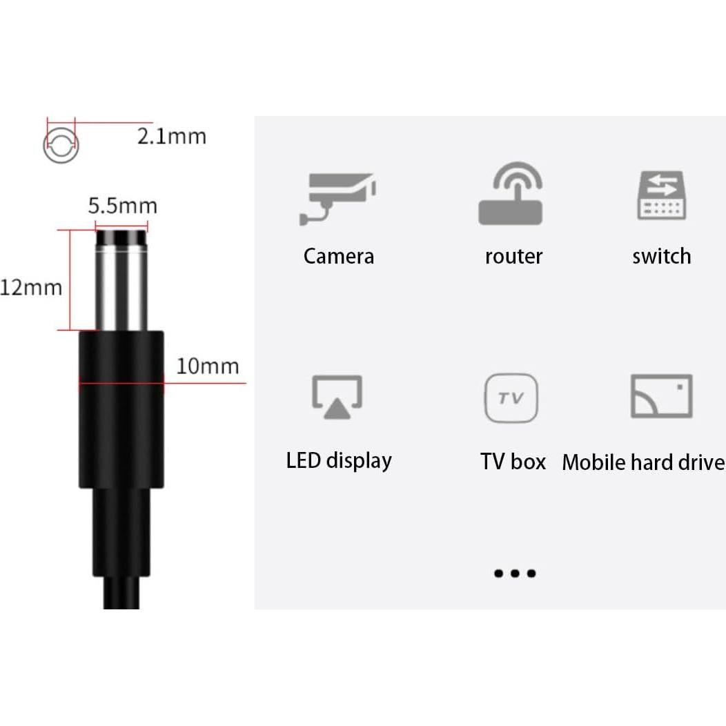 Adaptador de CA 12V Goffeu para Teclados Yamaha 1m 2A