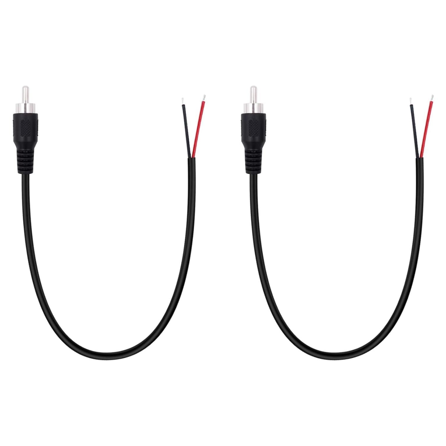 Adaptador RCA Macho a Cable de Altavoz Fancasee 2-Pack 27.94 cm